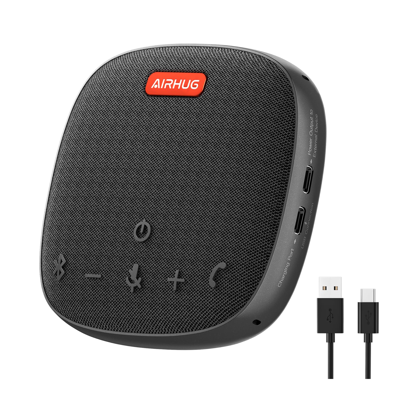 AIRHUG スピーカーフォン スピーカーマイク 会議用マイク USBマイク スピーカー Bluetooth対応 USB-C接続 360全方向集音 エコーキャンセリング機能 Web会議スピーカー オンライン会議 テレワーク 在宅勤務 S Amazon.co.jp: AIRHUG スピーカーフォン スピーカーマイク 会議用